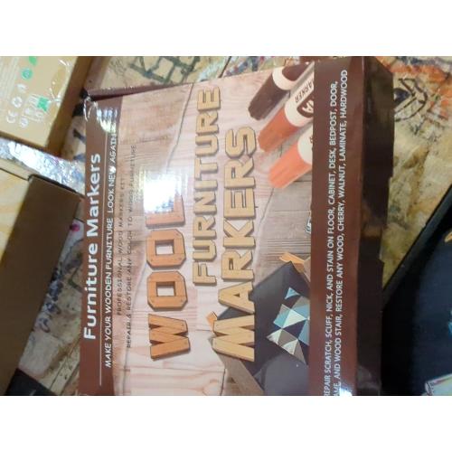 A-HEYIDA 22PCS Wood Furniture Repair Markers - 16 Colors Furniture Touch Up Pen with Beeswax Wood Putty Filler, Wooden Stain Marker Covers Scratches, Scuffs, Cabinets, Tables, Floors