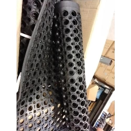 4 Pack 3' x 2' Ft Heavy-Duty Rubber Entrance Floor Mats, Odorless Non-Toxic Doormat with Drain Holes, Anti-Fatigue Non-Slip Mats for Doorway Kitchen Bathroom Bar Outdoor (36x24 4Pcs)