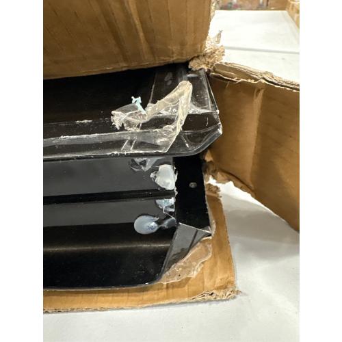 Yuzzy 24 x 36 Shed Windows with Tempered Glass and Fiberglass Screen, 2 Pack Small Sliding Windows for Shed, Chicken Coop, Playhouse, Household, Garage, Barns (Black) ( dents see the pictures)