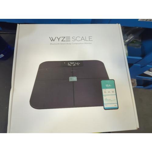 Wyze Smart Scale, Scale for Body Weight, Digital Bathroom Scale for Body Fat, BMI, and Heart Rate, Body Composition Analyzer with App, Batteries Included, Bluetooth, 400 lb, Black