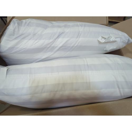 LAVANCE Pillows Queen Size Set of 2 Hotel Collection Pillows 3D Down Alternative Fiber Filling Soft Bed Pillows for Back, Stomach or Side Sleepers-1.2 White Striped, 20x28
