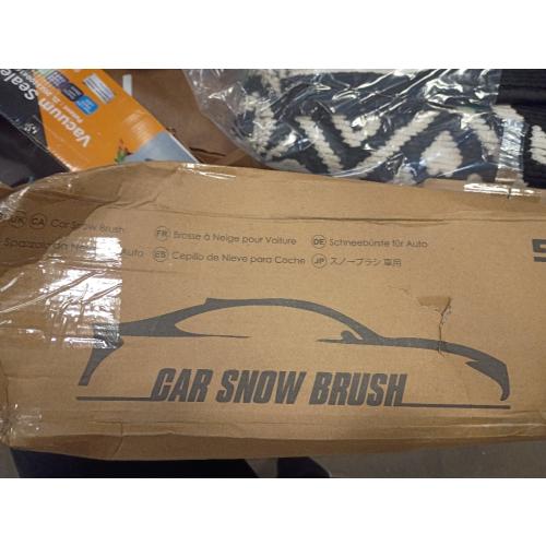 24 Car Snow Brush and Ice Scrapers for Car Windshield, Detachable Snow Scrapers Car Accessories - Black