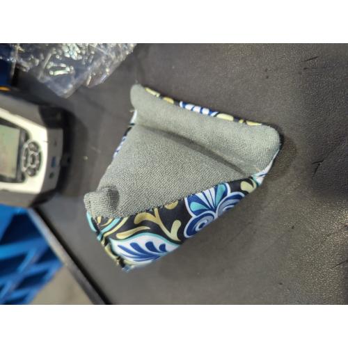 Blue Phone Holder for Desk, Phone Pillow Stand for iPhone 13 14 Handmade Fabric Phone Stands Bean Bag Phone Holder (Bohemia Pattern)