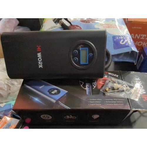 Air Compressor, Tire Inflator Portable Air Pump 150 PSI for Car Tires Bikes Balls Balloons and Other Inflatables with Digital Gauge Cordless Electric Inflator Rechargeable 4000 mAh Battery