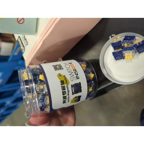 MAGIC-REFINER x Jelly Blue Switches for Mechanical Keyboard DIY, 50gf Tactile Keyswitch 3 Pins, Factory Pre Lubed with POM Stem Compatible for MX Mechanical Keyboard Switch Set (100PCS)