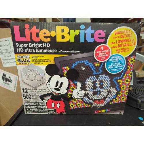 Lite Brite Super Bright HD, Disney Edition - Creative Retro Light-Up Screen – Educational Play for Children, Enhances Creativity, Gift for Boys and Girls Ages 6