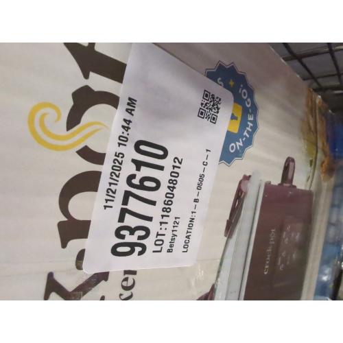 Crock-Pot 6qt Cook & Carry Programmable Slow Cooker Ceramic Lambrusco Red: 3 Settings, Dishwasher-Safe Parts, 210W