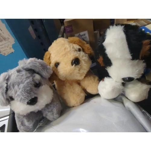 Skylety 3 Pcs 7.87 Inches Plush Dog Pillow Toy Set - Fluffy Puppy Soft Toys for Christmas, Girls, Baby, Kids, Party Favor, Birthday, Home Decor (Mountain Dog, Schnauzer, Labrador)