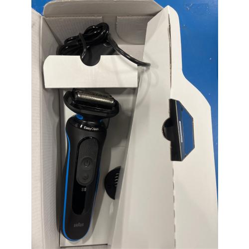 Braun Series 5 5049cs Electric Shaver with Charging Stand, Beard Trimmer, Face Shaver, Wet & Dry, Rechargeable, Cordless Foil Shaver, Blue