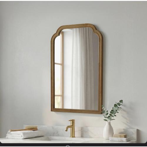 Ancalin Solid Wood Arched Wall Mirror