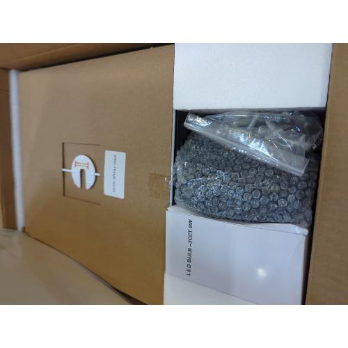 Floor Lamp with Shelves, Modern Square Standing Lamp with 3 Color Temperature Bulb, Corner Display Bookshelf Lamp for Living Room, Bedroom and Office (Black)