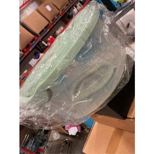 Round Cake Carrier Two Sided Cake Holder Serves as Five Section Serving Tray, Portable Fits 10 inch Cake, Box Comes With Handle, Container Holds Pies (Green)