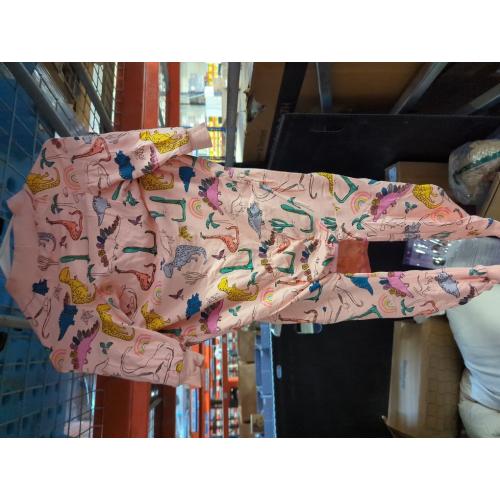 2XL Dogs Cotton Pajamas with Colorful Dinosaur Pattern Onesie Jumpsuit for Large Dog Full Coverage Sleeper Pets Shirts pjs(Pink Dinosaur)