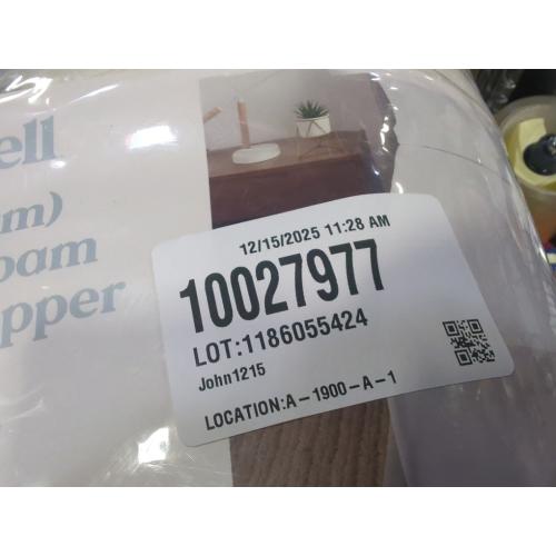 Size twin Nestwell 1.5-Inch Memory Foam Twin Mattress Topper in Neutral