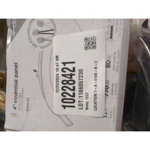 DALS Lighting White 4-in 770-Lumen Switchable White Round Dimmable LED Canless Wet Rated Recessed Downlight