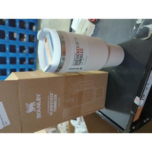 Stanley Quencher H2.0 Tumbler with Handle and Straw 40 oz | Flowstate 3-Position Lid | Cup Holder Compatible for Travel | Insulated Stainless Steel Cup | BPA-Free | Rose Quartz 2.0