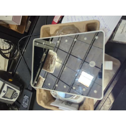 Conair Lighted Makeup Mirror, LED Vanity Mirror, 1X/10X Magnifying Mirror with Phone Holder, Battery Operated in Glossy White