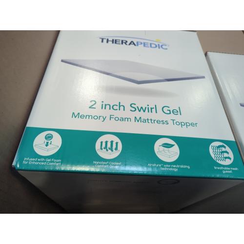 Size Full Therapedic 2-Inch Swirl Gel Memory Foam Full Mattress Topper