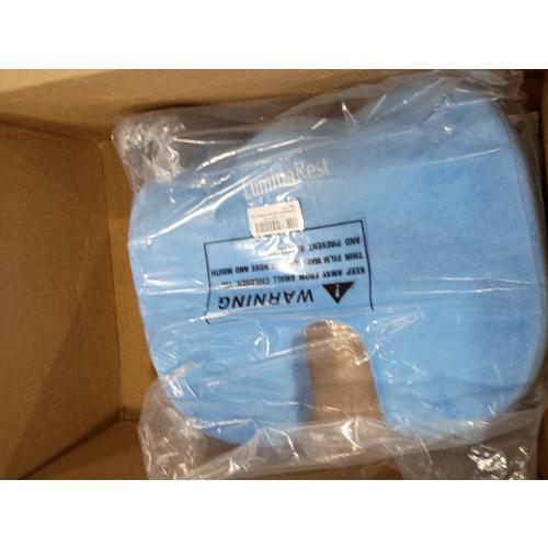 LuminaRest® Gel Seat Cushion for Long Sitting – CertiPUR-US® Certified Memory Foam – Tailbone Pain Relief Cushion, Adaptable for Office, Car, Airplane & Wheelchair – (Blue)