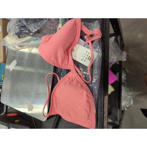 Tavik Womens Jett Triangle Bikini Swim Top, Orange, Large