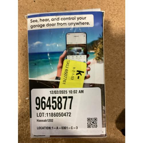 Wyze - Indoor/Outdoor Wireless 1080p HD Smart Garage Door Opener and Security Camera - White