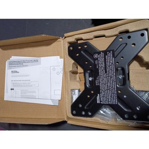 Best Buy Essentials™ - Full Motion TV Wall Mount for Most 19–50 TVs - Black