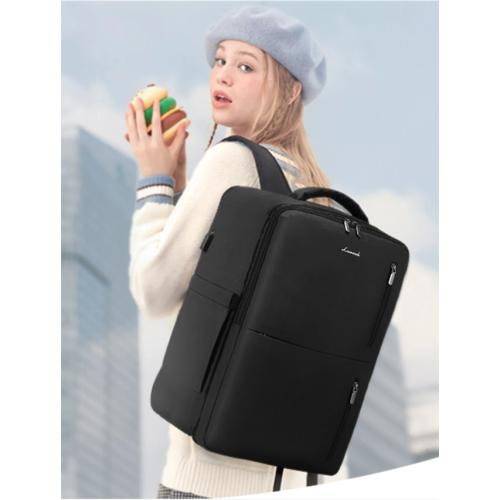 LOVEVOOK 40L Travel Backpack With 3 Packing Cubes Expandable Large Laptop Backpack Women Waterproof Backpack Waterproof Daypack Travel Bag TSA Fit 17inch Laptop Luggage With USB Charging Port