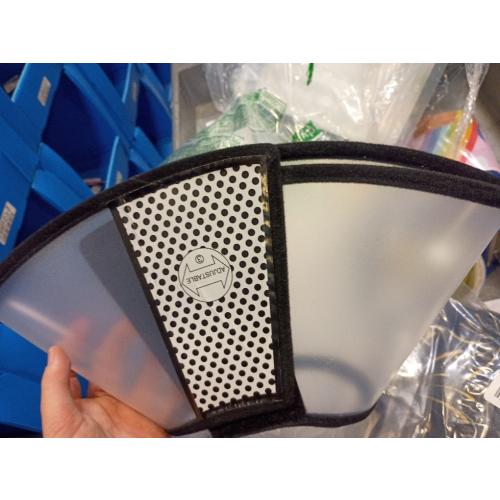 Depets Adjustable Recovery Pet Cone E-Collar for Cats Kittens Rabbits, Plastic Elizabeth Protective Collar Wound Healing Practical Neck Cover, Neck Girth 6.1 in