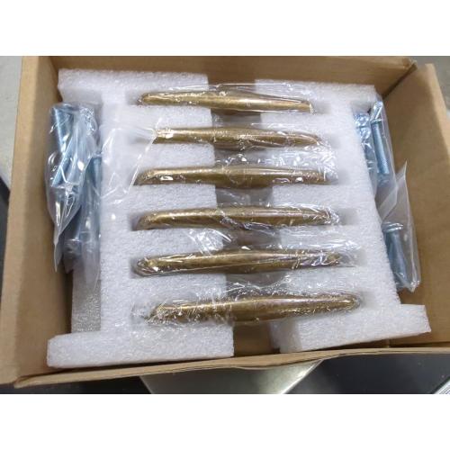 Goo-Ki Vintage Retro Antique Brass Zinc Alloy Cabinet Handles - 3''(76mm) Hole Center Affordable Luxury Cabinet Pull Hardware for Bedroom, Kitchen, 6 Pack……