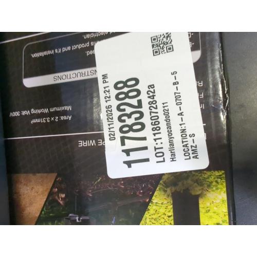 SUNVIE 100FT 12 Gauge Low Voltage Wire 12/2 Low Voltage Landscape Wire, 12 AWG 2 Conductor Electric Wire Direct Burial 12 Gauge Stranded Copper Wire for Landscape Lighting Lamp Wires, ETL Listed