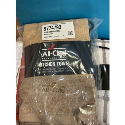 All-Clad Solid Kitchen Towel: Highly Absorbent, Super Soft Long Lasting - 100% Cotton, 17x30 Tea Towel for Cleaning & Drying Dishes, Pans, Glassware, or Countertops, (1-Pack), Cappuccino