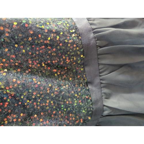 Size S BeryLove Sequin Dress Vintage A Line Wedding Formal Swing Tulle Dress Sleeveless Cocktail Mini Dress