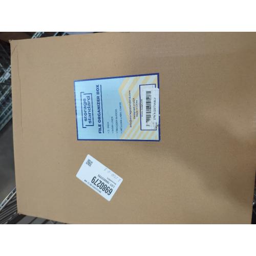 Ivory 2pack set Storage Standard 2-Pack File Organizer Box with Lid - Collapsible Hanging Linen Document Organizer Portable File Boxes, Lightweight & Portable Filing Box Crates with Handles & Extras, Ivory