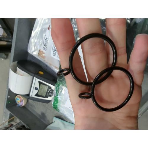 15 PCS Black Curtain Rings, Curtains Ring with Eyelet Apply for Up to 1 1/4-inch Curtain Rod (1.5 Inch Drapery Rings) (Pack of 2)