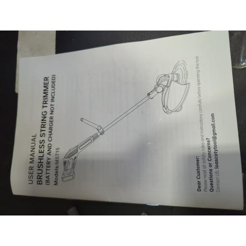 Red and Black 8 Cordless String Trimmer Compatible with Milwaukee 18V Batteries,Folding 3 in 1 Electric Weed Wacker with Brushless Motor,8 INCH Electric Weed Wacker/Edger Trimmer for Lawn,Garden,Yard(Tool Only)