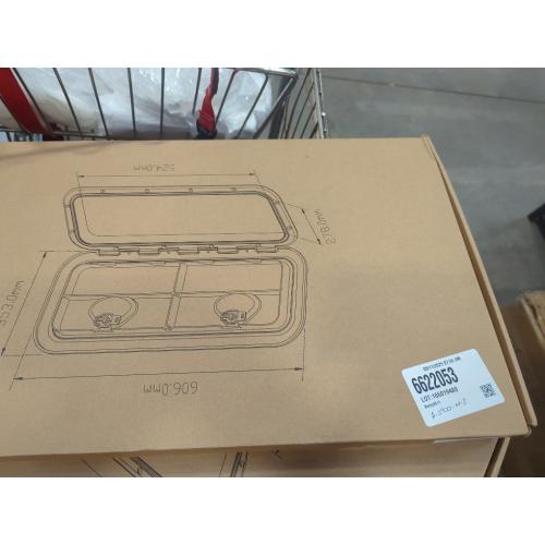 Amarine Made Boat Hatch 24 X 14, 180 Degree Lid Hinge Boat Deck Hatch, Marine Hatch with Non Slip Surface, Durable Construction Boat Access Hatch & Lid, Weatherproof and Easy to Install