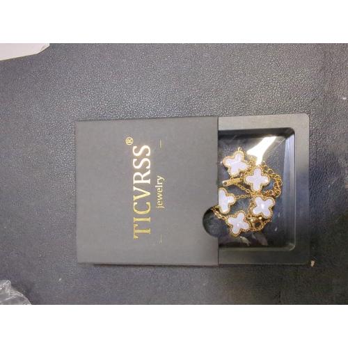 Gold 18K Gold Plated Clover Lucky Bracelet for Women Four leaf Bracelets Cute Colorful Bracelets Jewelry Gifts Trendy for Women