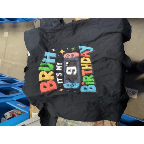 size L...Bruh It's My 9th Birthday Video Game For Boys Girls T-Shirt