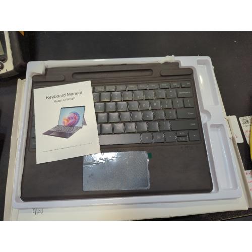 Dark Grey Surface Pro Keyboard, Wireless Type Cover for Microsoft Surface Pro 11/10/9/8/X 13 inch, Ultra-Slim Bluetooth Portable Magnetic Keyboard with 7 Color Backlit, Pen Holder, Trackpad