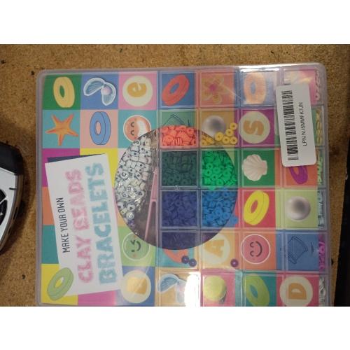 Sunlode Bracelet Making Kit 5000pcs, Jewelry Making Kit for Beginner, DIY Arts and Crafts Gift Toys for Kids Ages 6-13 Preppy Clay Beads with Charms Friendship Bracelets