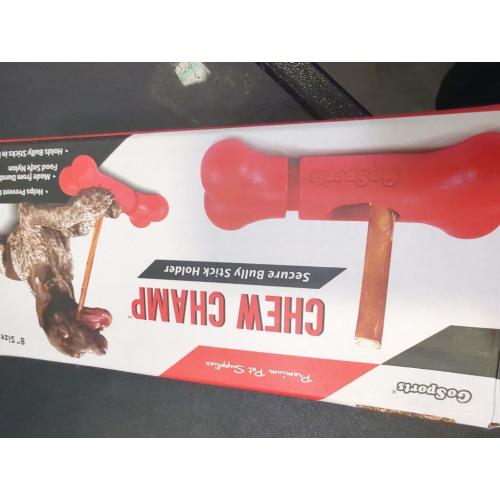 Red 8 GoSports Chew Champ Bully Stick Holder for Dogs - 8 Inch