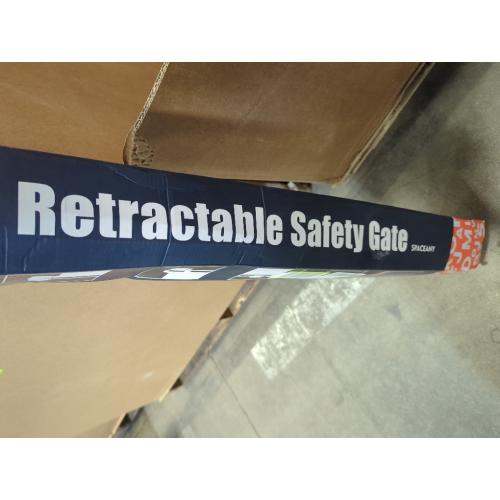 Grey Retractable Safety Baby Gate or Mesh Dog Gate,Durable Portable Mesh Retractable Gate,Easy to Use for Stairs, Doorways, Hallways, Indoor, Outdoor, 33.5 Tall, Up to 45 Wide, Gray