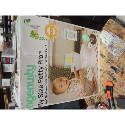 Summer Infant by Ingenuity My Size Potty Pro in White, Toddler Potty Training Toilet, Lifelike Flushing Sound, for Ages 18 Months , Up to 50 Pounds