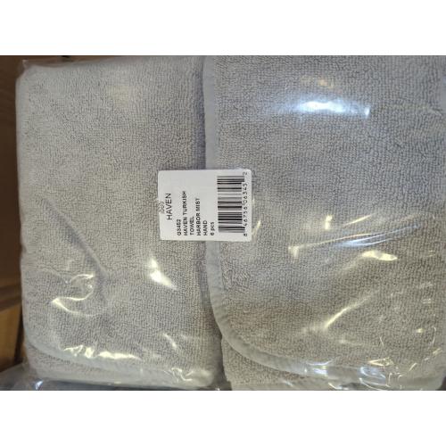 Harbor Mist Grey Hand Towels 2 Pack Haven Turkish Cotton Hand Towel in Harbor Mist Grey