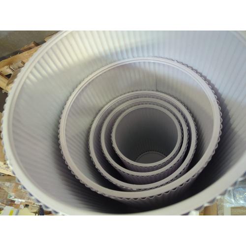 Fivenl 5 Pcs Metal Pleated Cylinder Pedestal Stands for Party, Heavy Duty White Round Cake Pedestal Stand Flower Plant Display Plinth Pillars for Wedding Birthday Event Decor