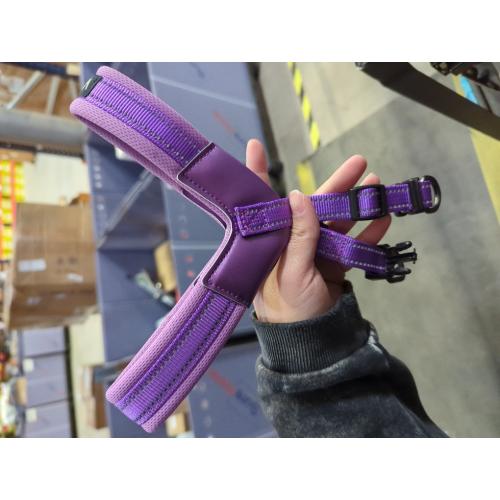 EXCELLENT ELITE SPANKER No Pull Dog Harness Step-in Adjustable Reflective Vest Soft Padded Easy Pet Chest Strap with Leash Clips for Small Medium Large Dogs Walking Training(Purple-M)