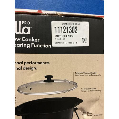 Bella PRO - 7-qt. Programmable Slow Cooker with Searing Function - Stainless Steel