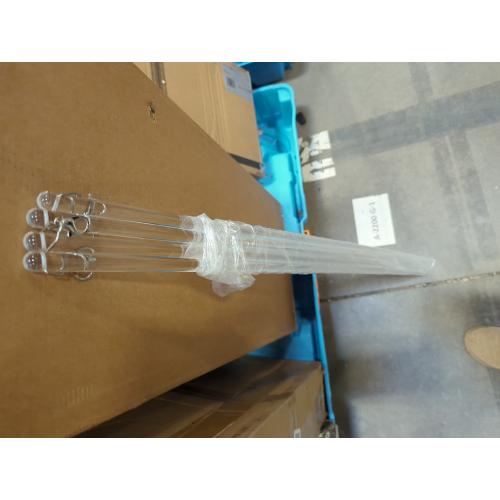 QWORK 40 Inch Clear Acrylic Curtain Pull Wand (4 Pack) with Strong Lobster Hook and Extra Ring Attachments