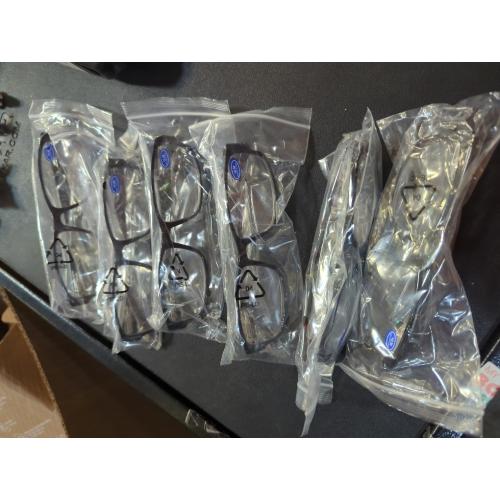 BIENCOOL 6 Pack Reading Glasses Traditional Frames for Men and Women Readers with Spring Loaded Hinges