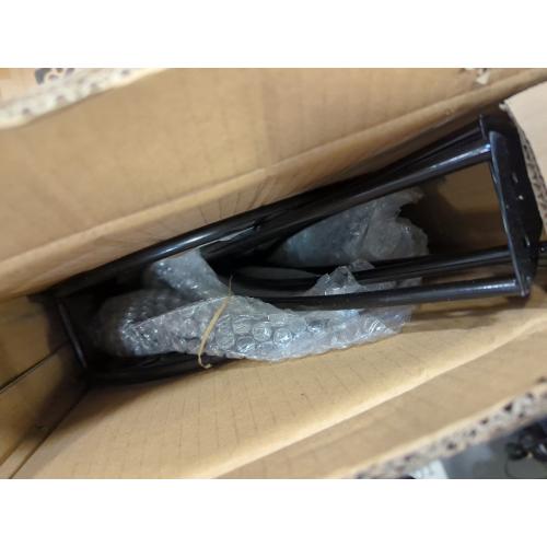 CASIMR 2 Tier Plant Stand, 19.2 inch Tall Metal Potted Holder Rack,Indoor Outdoor Multiple Flower Pot Shelf Rustproof Iron Garden Container for Garden Patio Living Room Corner Balcony, Black